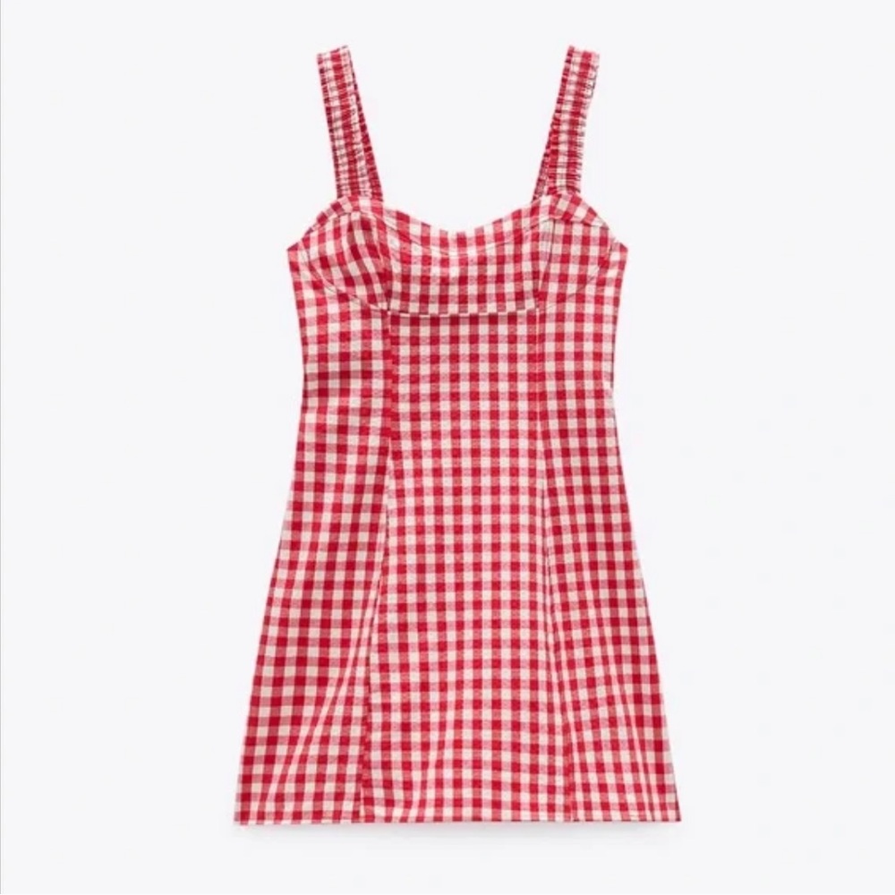 NWT Zara Gingham Mini Dress
